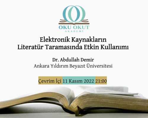 Elektronik Kaynakların Literatür Taramasında Etkin Kullanımı